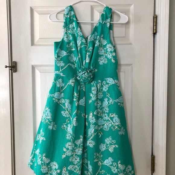 Lilly Pulitzer size 4 Parker dress Lagoon Birds and the Bees print - Picture 3 of 12